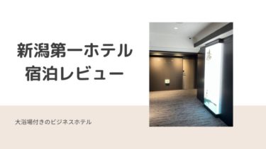新潟第一ホテル 宿泊ブログレビュー、大浴場付きであたたまるビジネスホテル